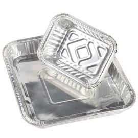 Ovenable Disposable Aluminum Foil Pans , Aluminium Disposable Baking Pan Custom Size